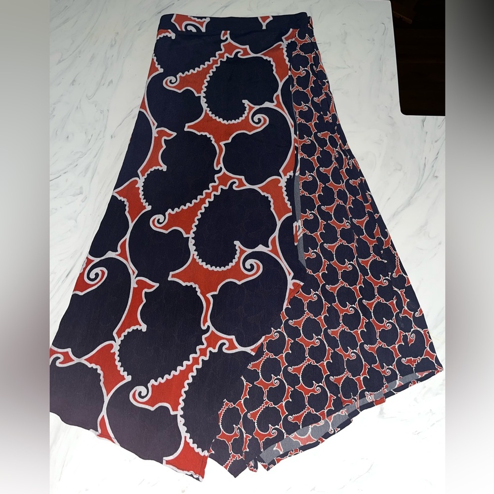 Dhruv kapoor wrap maxi skirt xs anthropologie navy